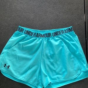 Girls Under Armour Shorts, Small- color teal
